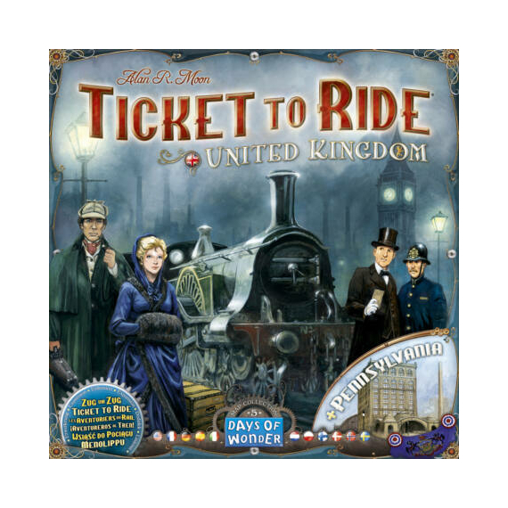 Ticket to ride united kingdom pennsylvania 5 térképcsomag társasjáték kiegészítő angol kiadás