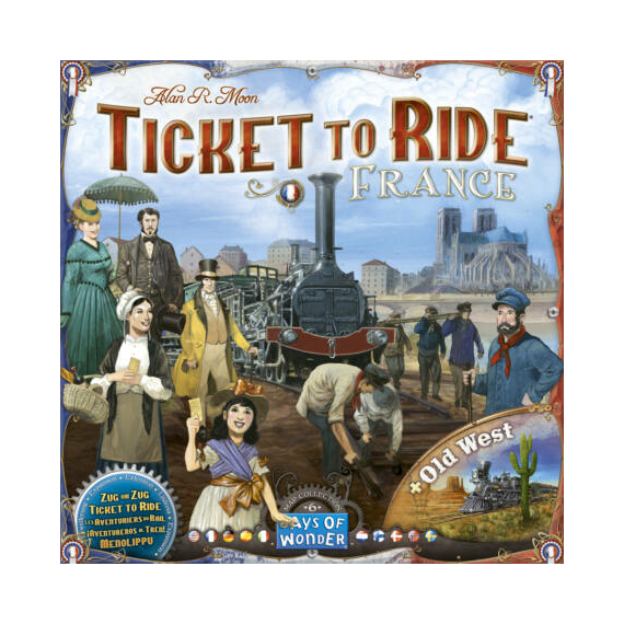 Ticket to ride france old west 6 térképcsomag társasjáték kiegészítő angol kiadás