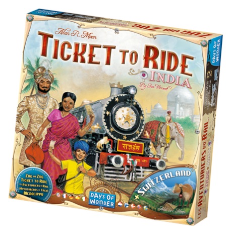 Ticket to Ride: India & Switzerland 2. térképcsomag kiegészítő (angol kiadás)